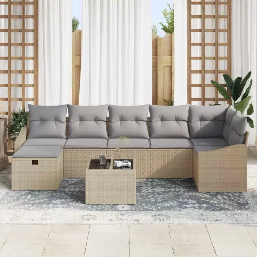  Kanapé Szett párnával 7 pcs polirattan