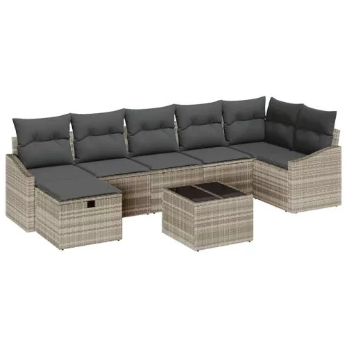  Kanapé Szett párnával 8 pcs polirattan