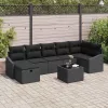  Kanapé Szett párnával 8 pcs polirattan