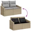  Kanapé Szett párnával 6 pcs polirattan