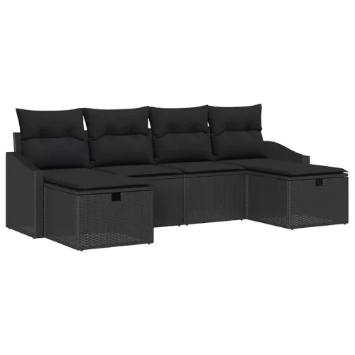  Kanapé Szett párnával 6 pcs polirattan