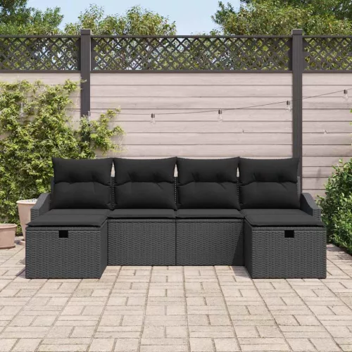  Kanapé Szett párnával 6 pcs polirattan