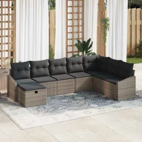  Kanapé Szett párnával 9 pcs polirattan
