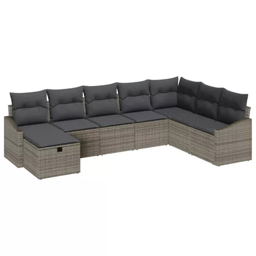  Kanapé Szett párnával 9 pcs polirattan