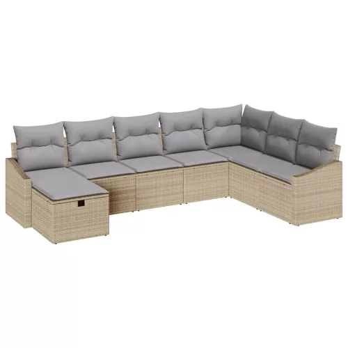  Kanapé Szett párnával 9 pcs polirattan