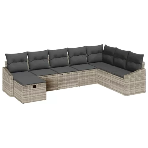  Kanapé Szett párnával 9 pcs polirattan