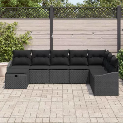  Kanapé Szett párnával 8 pcs polirattan
