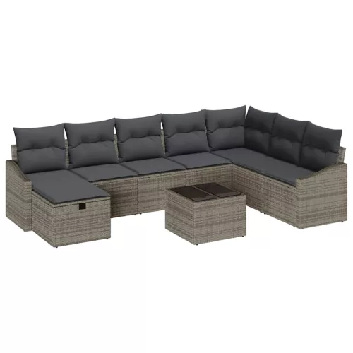  Kanapé Szett párnával 8 pcs polirattan