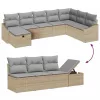  Kanapé Szett párnával 8 pcs polirattan