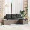  Kanapé Szett párnával 4 pcs polirattan