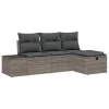  Kanapé Szett párnával 4 pcs polirattan