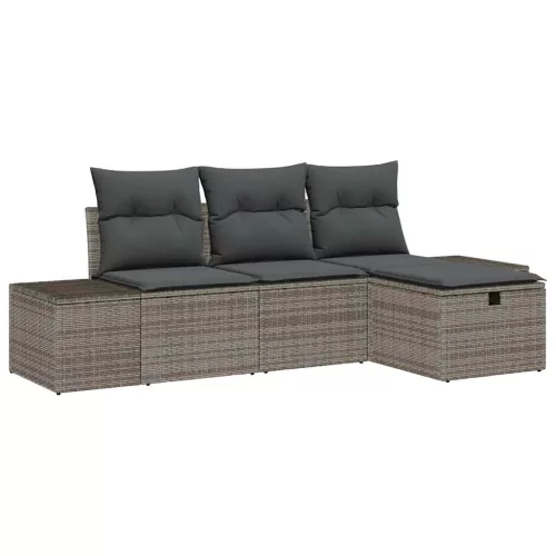  Kanapé Szett párnával 4 pcs polirattan
