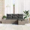  Kanapé Szett párnával 4 pcs polirattan