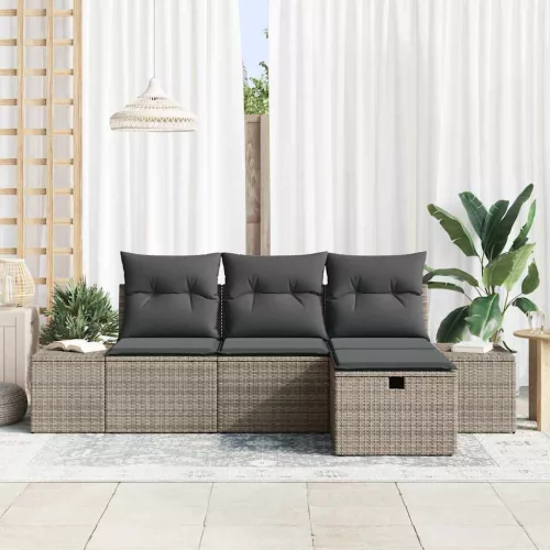  Kanapé Szett párnával 4 pcs polirattan