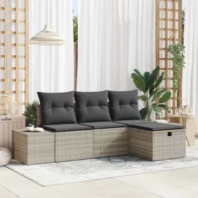  Kanapé Szett párnával 4 pcs polirattan