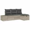  Kanapé Szett párnával 4 pcs polirattan