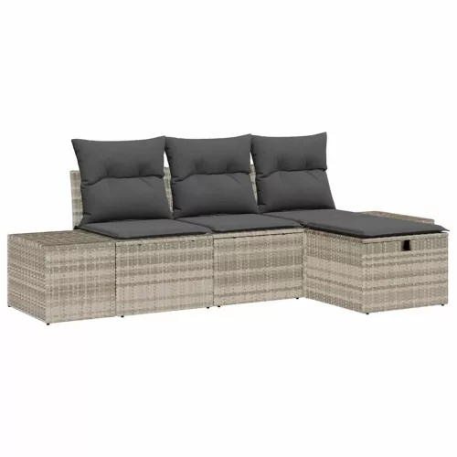  Kanapé Szett párnával 4 pcs polirattan