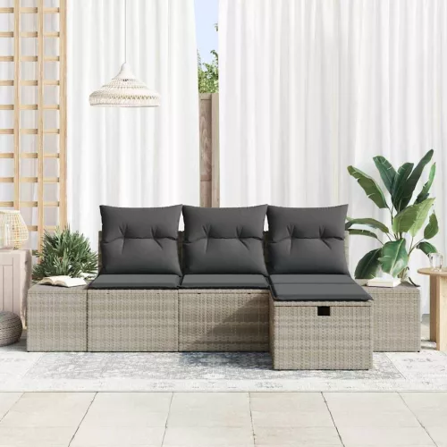  Kanapé Szett párnával 4 pcs polirattan