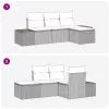  Kanapé Szett párnával 4 pcs polirattan