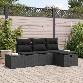  Kanapé Szett párnával 4 pcs polirattan