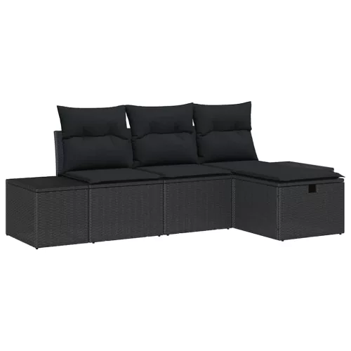  Kanapé Szett párnával 4 pcs polirattan