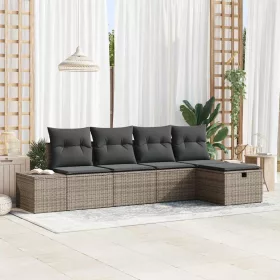  Kanapé Szett párnával 5 pcs polirattan