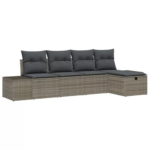  Kanapé Szett párnával 5 pcs polirattan