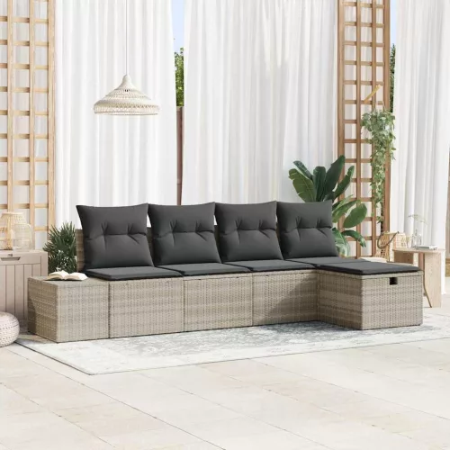  Kanapé Szett párnával 6 pcs polirattan