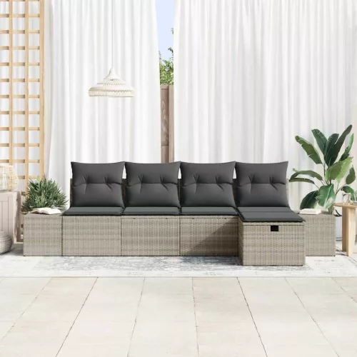  Kanapé Szett párnával 6 pcs polirattan