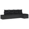  Kanapé Szett párnával 6 pcs polirattan