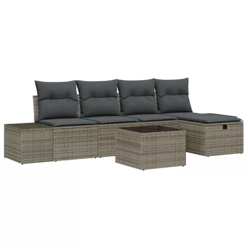  Kanapé Szett párnával 5 pcs polirattan