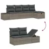  Kanapé Szett párnával 5 pcs polirattan