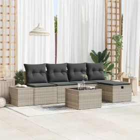  Kanapé Szett párnával 6 pcs polirattan