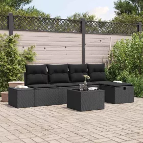  Kanapé Szett párnával 5 pcs polirattan