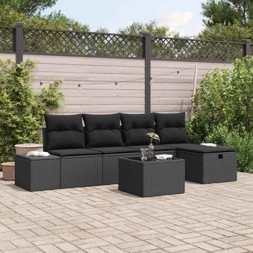  Kanapé Szett párnával 5 pcs polirattan