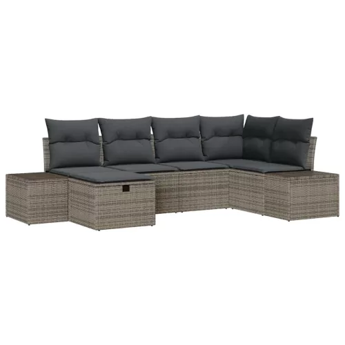  Kanapé Szett párnával 7 pcs polirattan