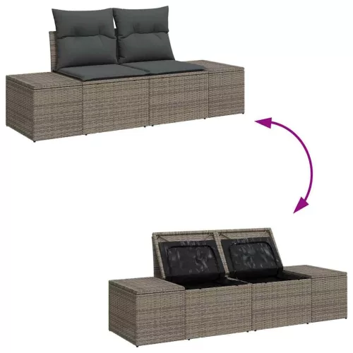  Kanapé Szett párnával 7 pcs polirattan