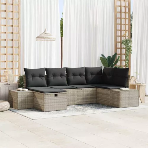  Kanapé Szett párnával 7 pcs polirattan
