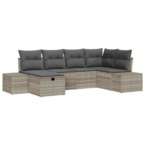  Kanapé Szett párnával 7 pcs polirattan