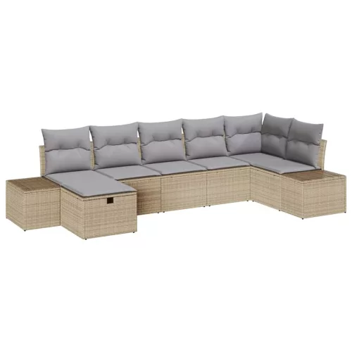  Kanapé Szett párnával 7 pcs polirattan