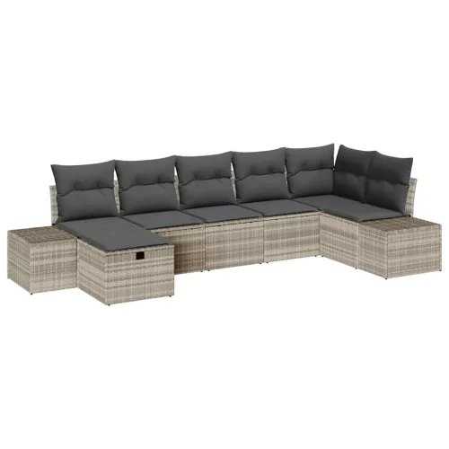  Kanapé Szett párnával 8 pcs polirattan