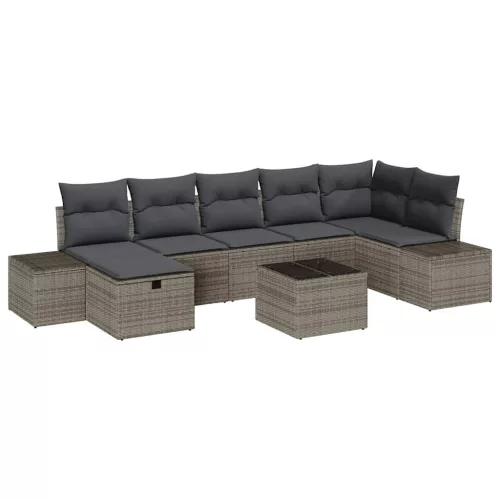  Kanapé Szett párnával 7 pcs polirattan