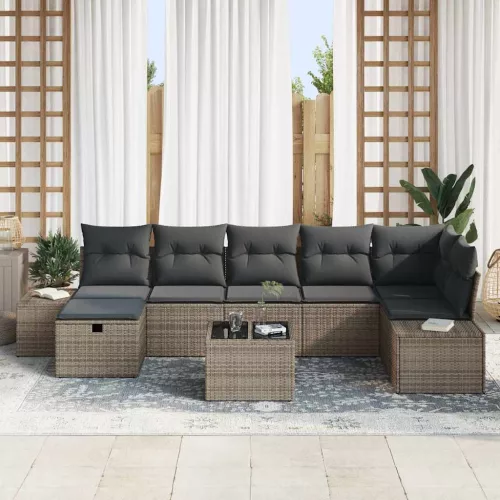  Kanapé Szett párnával 7 pcs polirattan