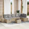  Kanapé Szett párnával 7 pcs polirattan