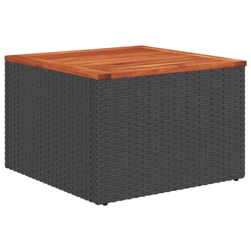  Kerti Kanapé Szett párnával 6 pcs Fekete Poli rattan