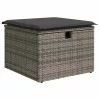  Kerti Kanapé Szett párnával 6 pcs Szürke Poli rattan