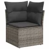  Kerti Kanapé Szett 7 pcs Szürke 55 x 62 x 69 cm Poli rattan