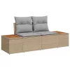  Kerti Kanapé Szett 7 pcs Bézs 55 x 62 x 69 cm Poli rattan
