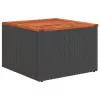  Kerti Kanapé Szett párnával 9 pcs Fekete Poli rattan