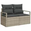  Kerti Kanapé Szett párnával 8 pcs Világosszürke Poli rattan